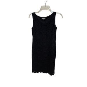 Charter club black lace sleeveless dress size P/P